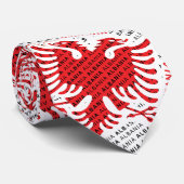 Cravate Drapeau albanais 4 (Roulé)