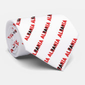 Cravate Drapeau albanais des textes (Roulé)