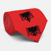 Cravate Drapeau Albanie (Roulé)