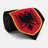 Cravate Drapeau Albanie (Roulé)