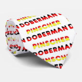 Cravate drapeau allemand dans le nom de doberman pinscher (Roulé)