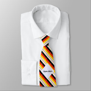 Cravate Drapeau allemand Deutschland Personnalisation noir