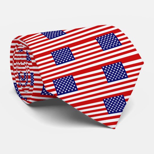 Cravate Drapeau américain (Roulé)