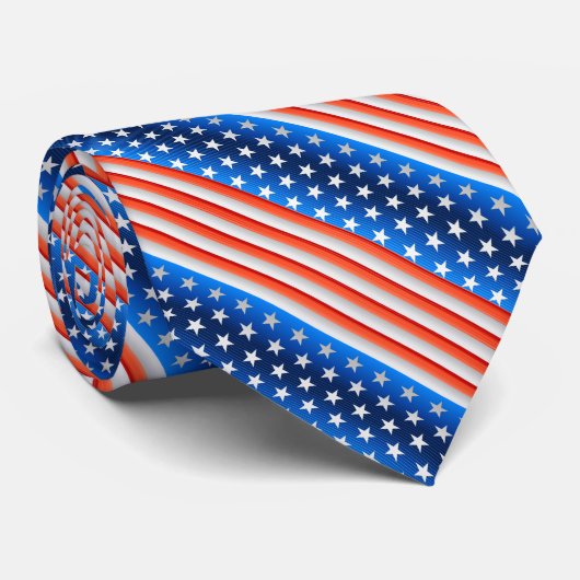 Cravate Drapeau américain (Roulé)