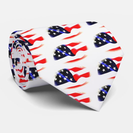 Cravate Drapeau américain (Roulé)