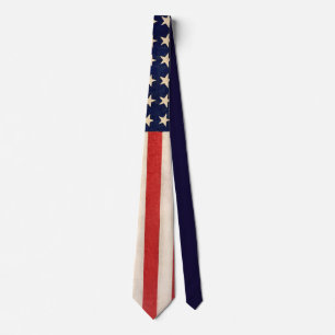 Cravate Drapeau américain ancien vintage