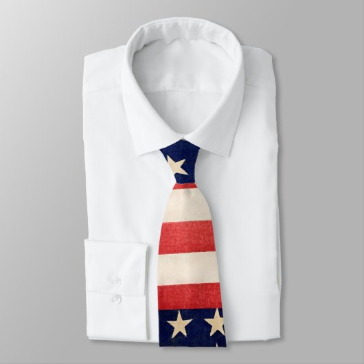 Cravate Drapeau américain ancien vintage (Attaché)