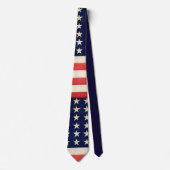 Cravate Drapeau américain ancien vintage (Devant)