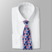 Cravate Drapeau américain avec Hakuna Matata : Design patr (Attaché)