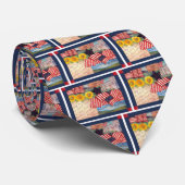 Cravate Drapeau américain cadeau patriotique (Roulé)