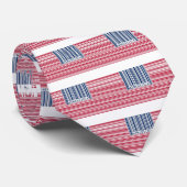 Cravate drapeau américain de code barres (Roulé)