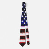 Cravate Drapeau américain - Drapeau américain, cramponné (Devant)