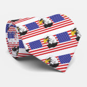 Cravate Drapeau américain et aigle (Roulé)