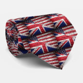 Cravate Drapeau américain et britannique (Roulé)