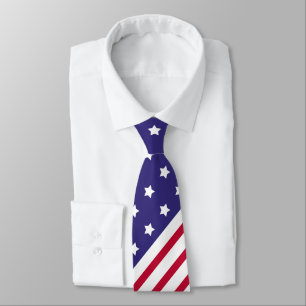 Cravate Drapeau américain étoilé et strié patriotique du 4