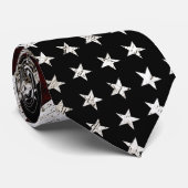 Cravate Drapeau américain grunge noir (Roulé)