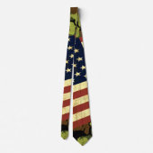 Cravate Drapeau américain Grungy Camo (Dos)