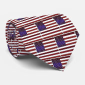 Cravate Drapeau américain moderne en relief (Roulé)