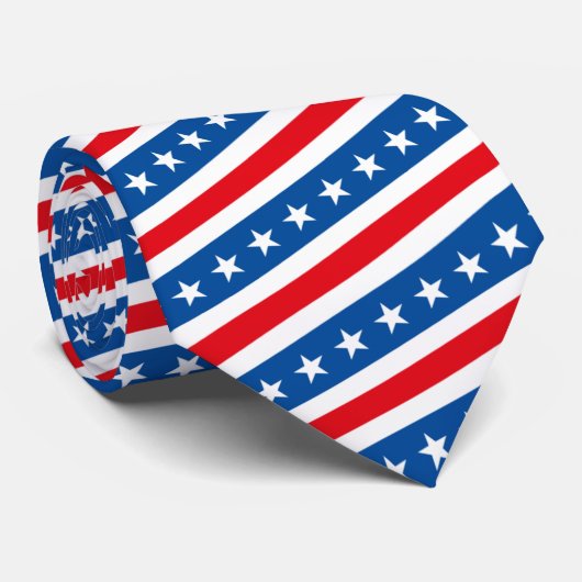 Cravate Drapeau américain patriotique Stars et Stripes (Roulé)