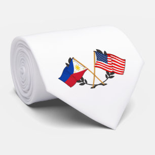 Cravate Drapeau américain philippin Patrimoine philippin v