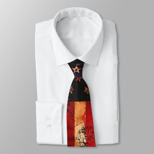 Cravate Drapeau américain rouillé patiné (Attaché)