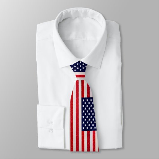 Cravate Drapeau américain style pop art (Attaché)