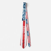 Cravate drapeau américain vertical (Devant)