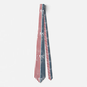 Cravate drapeau américain vertical