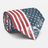 Cravate drapeau américain vertical (Roulé)
