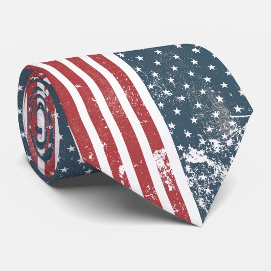 Cravate drapeau américain vertical (Roulé)
