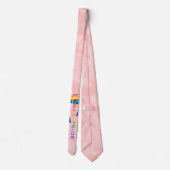 Cravate Drapeau arc-en-ciel gay pride Rose (Dos)