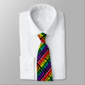 Cravate Drapeau arc-en-ciel LGBT Original 8 Stripes Pride  (Attaché)