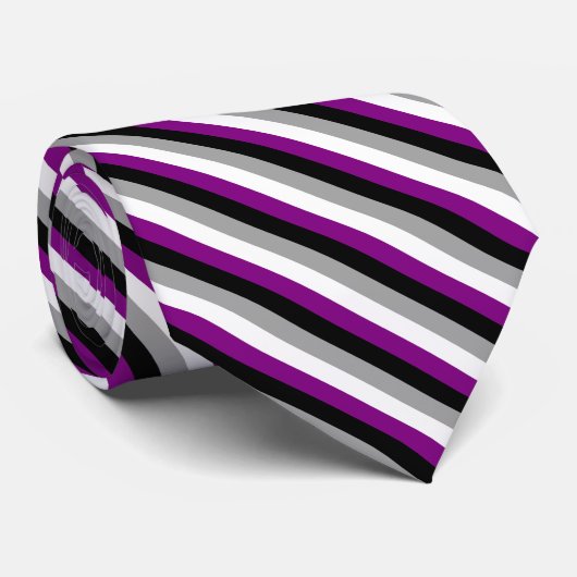 Cravate Drapeau asexuel de fierté (Roulé)