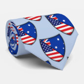Cravate Drapeau Australien-Américain de bouclier (Roulé)