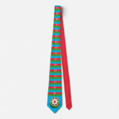 Cravate Drapeau azerbaïdjanais et emblème national, Azerba (Devant)