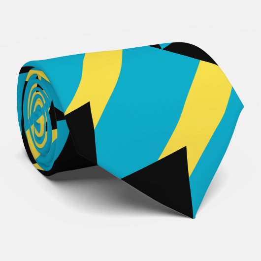 Cravate Drapeau bahaméen (Roulé)
