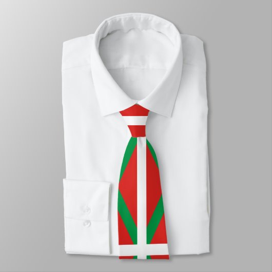 Cravate Drapeau Basque Pais Vasco (Attaché)