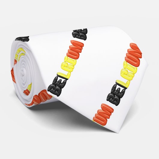 Cravate Drapeau belge des textes (Roulé)