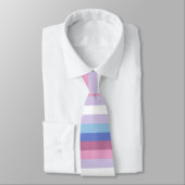 Cravate Drapeau Bigender à Rayures Fierté (Attaché)
