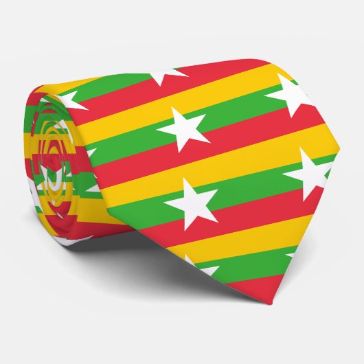 Cravate Drapeau birman (Roulé)