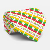 Cravate Drapeau birman avec votre nom (Roulé)
