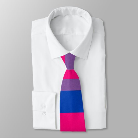 Cravate Drapeau Bisexual Pride couleur Arrière - plan (Attaché)