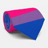 Cravate Drapeau Bisexual Pride couleur Arrière - plan (Roulé)