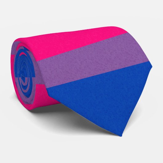 Cravate Drapeau Bisexual Pride couleur Arrière - plan (Roulé)