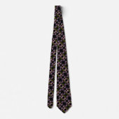Cravate Drapeau bleu Iris Fleur Motif Abstrait (Dos)