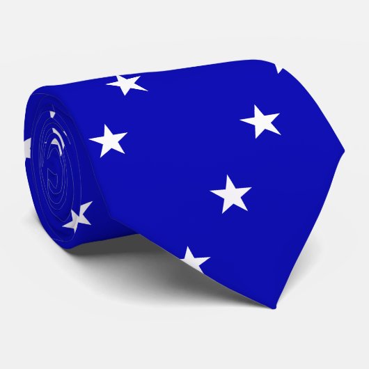 Cravate Drapeau bleu mignon (Roulé)