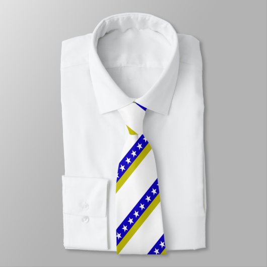 Cravate Drapeau bosnien (Attaché)