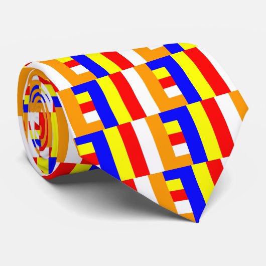 Cravate Drapeau bouddhiste (Roulé)