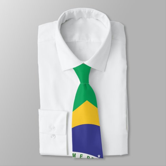 Cravate Drapeau Brasil (Attaché)