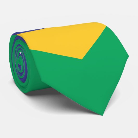 Cravate Drapeau Brasil (Roulé)